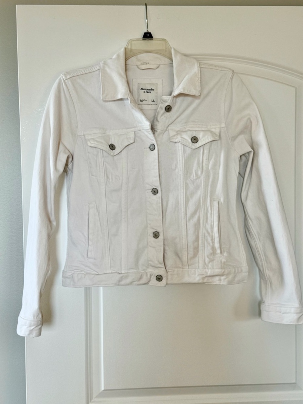 Abercrombie & Fitch White Denim Jacket - Women's